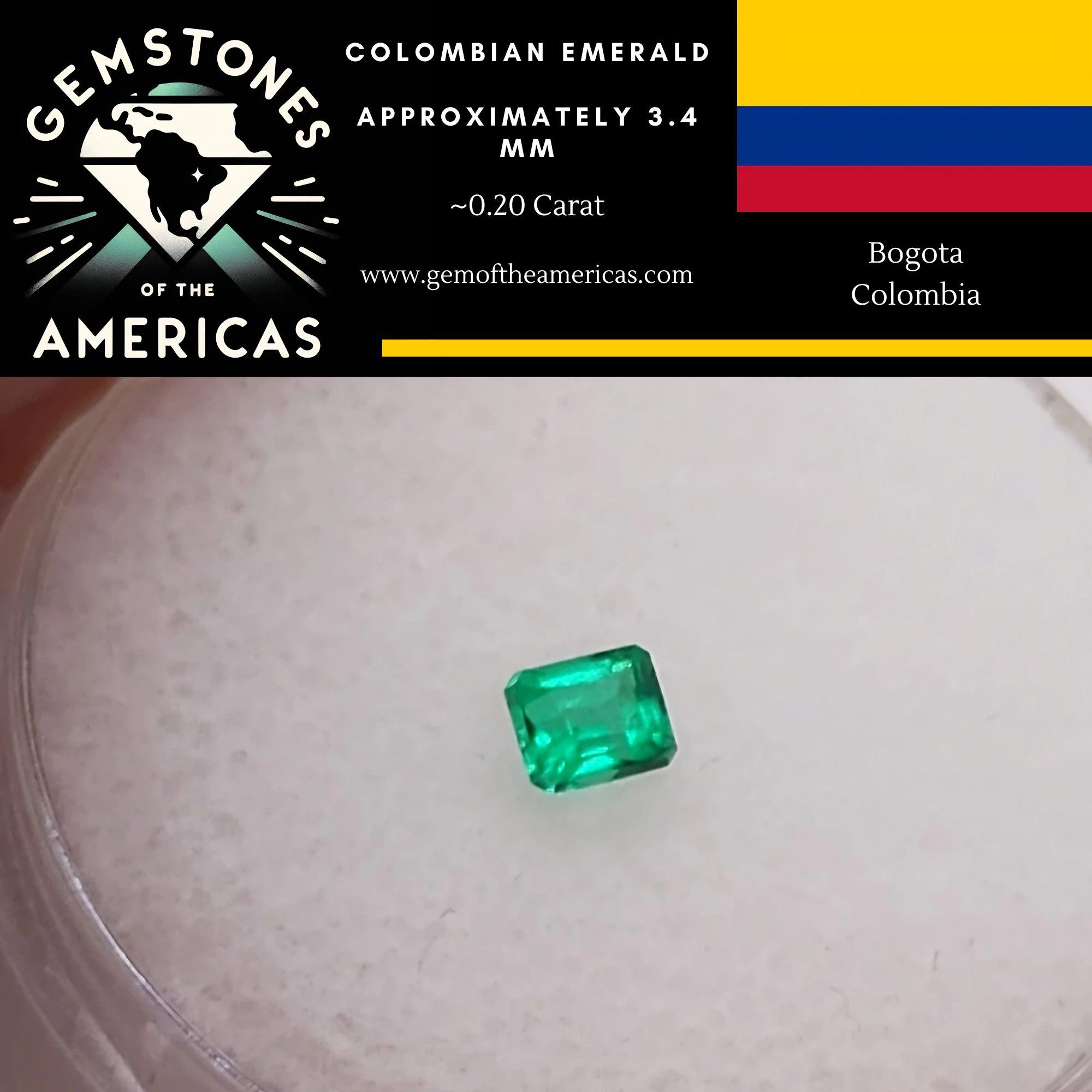 A stunning, vibrant green Colombian Emerald gemstone
